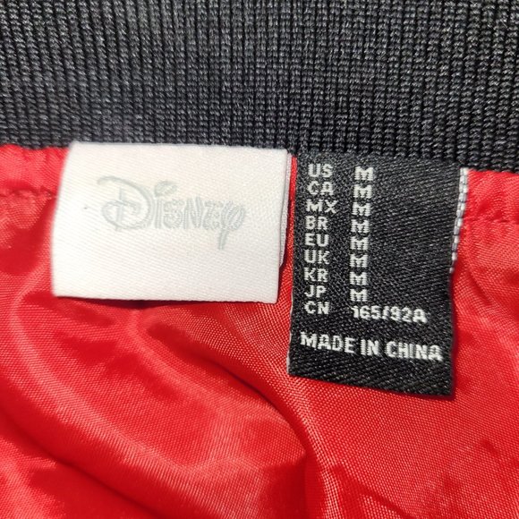 Walt Disney Mickey Mouse Red Varsity Bomber Light Jacket Men's size Medium - Picture 3 of 3